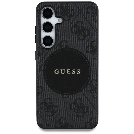 Guess 4G Round Patch Classic Logo MagSafe - tok Samsung Galaxy S25+ készülékhez (fekete)