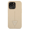 Guess Saffiano Triangle Logo Case - iPhone 13 Pro Case (beige)