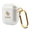 Guess Coloured Glitter - pouzdro na Airpods (průhledné)