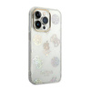 Guess Peony Glitter tok - iPhone 14 Pro Max tok (átlátszó)