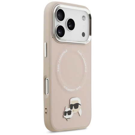 Karl Lagerfeld Karl & Choupette Pins MagSafe - Hülle für iPhone 17 Pro (rosa)