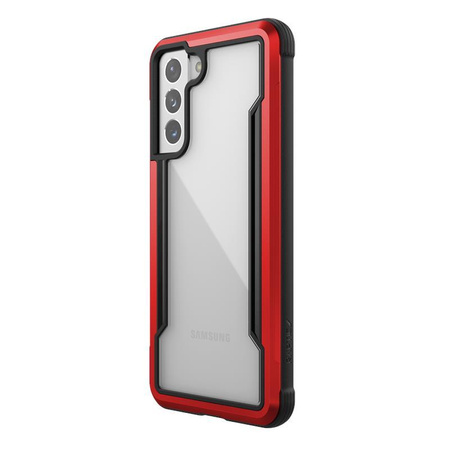 X-Doria Raptic Shield - Aluminum Case for Samsung Galaxy S21 (Antimicrobial protection) (Red)