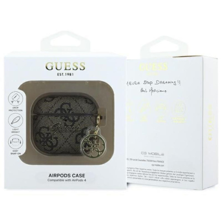 Guess 4G Charm Collection - Hülle für AirPods 4 (Braun)