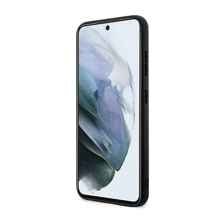 Karl Lagerfeld Saffiano Monogramm Metall Logo - Hülle für Samsung Galaxy S23+ (Schwarz)