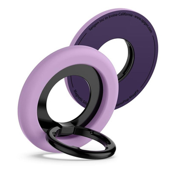 Spigen Nano Pop MagSafe Phone Ring - Porte-doigt magnétique avec fonction de support (violet de raisin)
