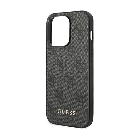 Guess 4G Metal Gold Logo - pouzdro pro iPhone 14 Pro Max (šedé)