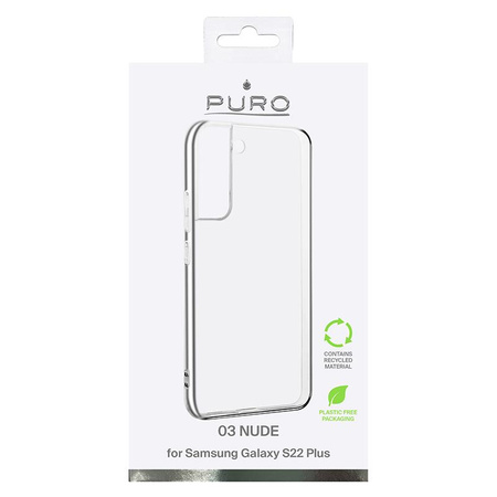PURO 0.3 Nude - ekologické pouzdro pro Samsung Galaxy S22+ (průhledné)