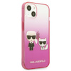 Karl Lagerfeld Gradient Ikonik Karl & Choupette - Etui iPhone 13 mini (różowy)