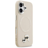 ETUI DO IPHONE 17 do MAGSAFE KARL LAGERFELD ORYGINALNE BEŻOWE SKÓRZANE CASE