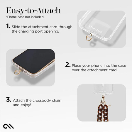 Case-Mate Phone Crossbody Chain - Lanyard / Shoulder Chain for Phone (Tortoiseshell)