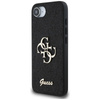 Guess Fixed Glitter Big 4G - Coque pour iPhone 16e (noir)