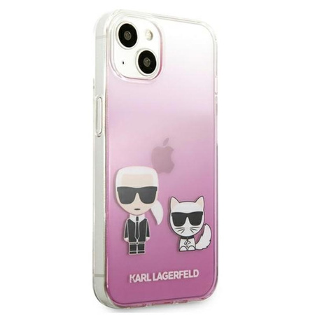 Karl Lagerfeld Ikonik & Choupette - iPhone 13 Mini Tasche (rosa)