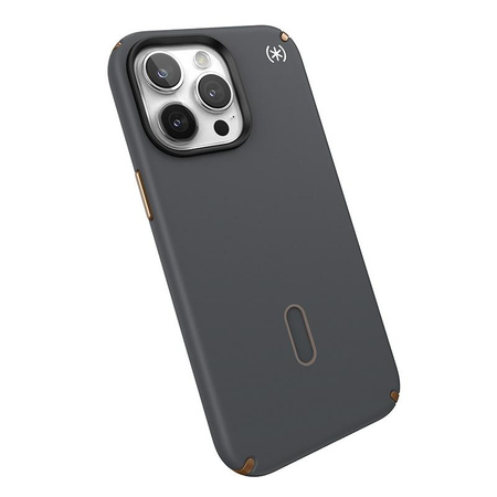 Speck Presidio2 Pro ClickLock & MagSafe - Coque pour iPhone 15 Pro Max (Gris anthracite / Bronze froid)
