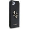 Guess Grained Big 4G Logo Small Classic Logo - Étui pour iPhone 16e (noir)