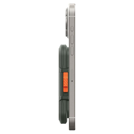 Spigen Lock Fit MagSafe - Portefeuille magnétique (vert militaire)
