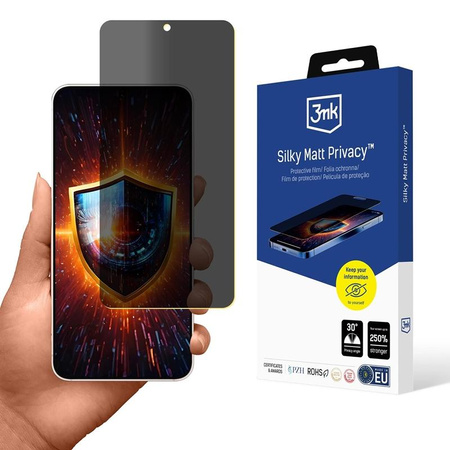 3mk Silky Matt Privacy - Matt adatvédelmi fólia Samsung Galaxy S25 Edge készülékhez
