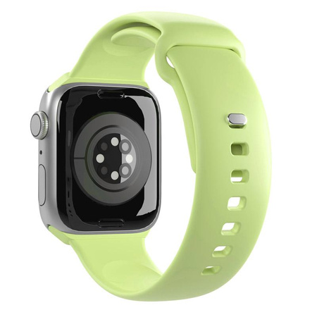 PURO ICON - Elasztikus szíj Apple Watch 38/40/41 mm-es órához (S/M & M/L) (Matcha zöld)