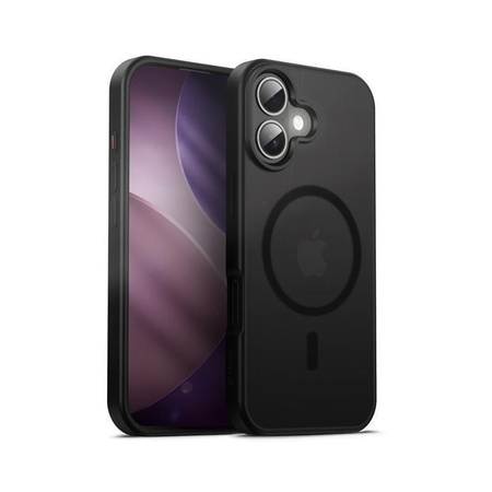 Kryt Crong Hybrid Frost MAG - kryt MagSafe pro iPhone 17 (černý)