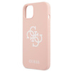 Guess Silicone 4G Big Logo - Coque iPhone 13 (rose)