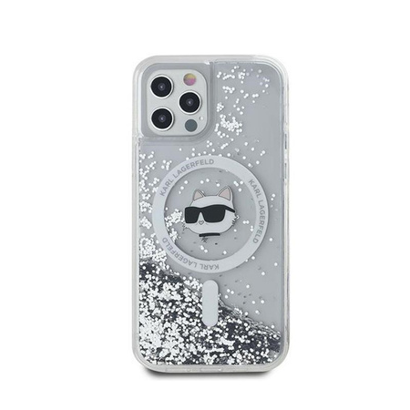 Karl Lagerfeld Liquid Glitter Choupette Head MagSafe - iPhone 12 / iPhone 12 Pro Case (Transparent)