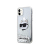 Karl Lagerfeld Liquid Glitter NFT Choupette Head - Coque iPhone 11 (argent)