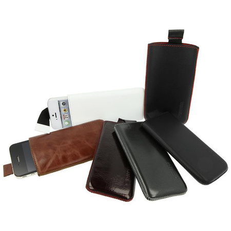 Valenta Pocket Classic - Leather slip case (brown)