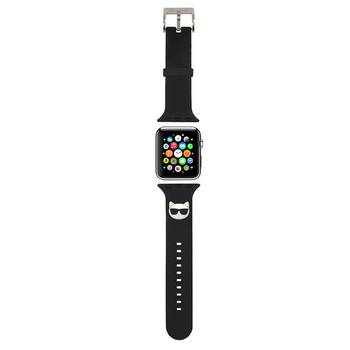 Karl Lagerfeld Silikon Choupette Head - Armband für Apple Watch 42/44/45 mm (schwarz)