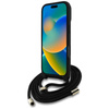 Guess 4G Nagy logós zsinórpántos kereszttartó - tok iPhone 16 Pro Max készülékhez (fekete)