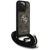 Guess 4G Big Logo Cord Strap Crossbody - pouzdro pro iPhone 16 Pro Max (hnědé)