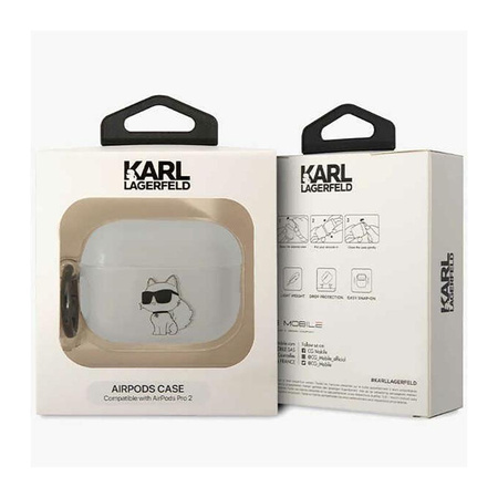 Karl Lagerfeld NFT Ikonik Choupette Head - Case for Apple AirPods Pro 2 (Transparent)