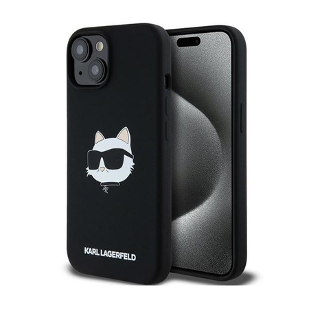 Karl Lagerfeld Silicone Choupette Head MagSafe - iPhone 15 Plus / 14 Plus Case (black)