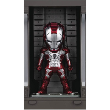 Avengres - Figurine de collection Iron Man Mark V avec Hall of Armor (rouge et argent)