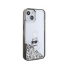 Karl Lagerfeld Liquid Glitter Choupette - Coque pour iPhone 15 (Transparent)