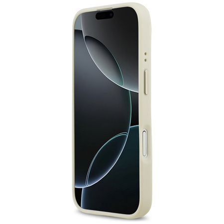 Guess Grained Strass Logo MagSafe - Case iPhone 17 (beige)