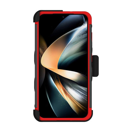 ZIZO BOLT Series - Samsung Galaxy S23 étui blindé avec verre 9H pour l'écran + étui avec support (noir / rouge)