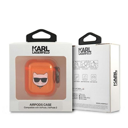 Karl Lagerfeld Choupette Head - Airpods Case (fluo orange)