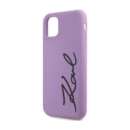 Karl Lagerfeld Silicone Signature - iPhone 11 Case (Purple)