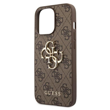 Guess 4G Big Metal Logo - iPhone 13 Pro Case (brown)