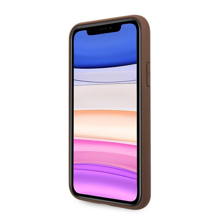 Guess 4G Bottom Stripe Collection - Etui iPhone 11 (brązowy)