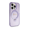 Guess Ring Stand Script Glitter MagSafe - iPhone 15 Pro Case (violet)