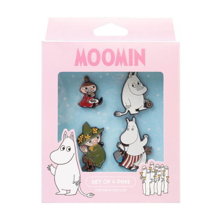 Mumin - Set aus 4 Ansteckbuttons für Kleidung oder Rucksack