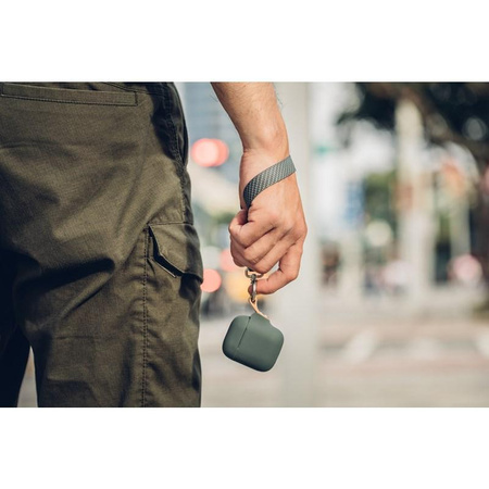 Moshi Pebbo - AirPods-Tasche mit abnehmbarer Handschlaufe (Mintgrün)
