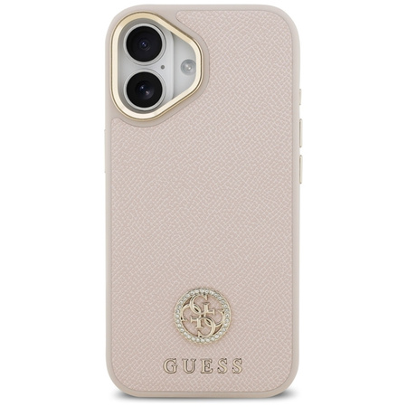 Guess Grained Strass Logo MagSafe - Case iPhone 17 (pink)