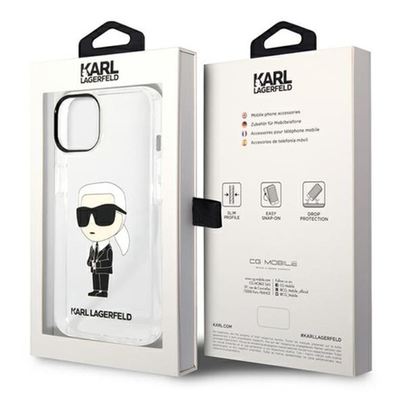 Karl Lagerfeld IML NFT Ikonik - iPhone 14 Plus tok (átlátszó)