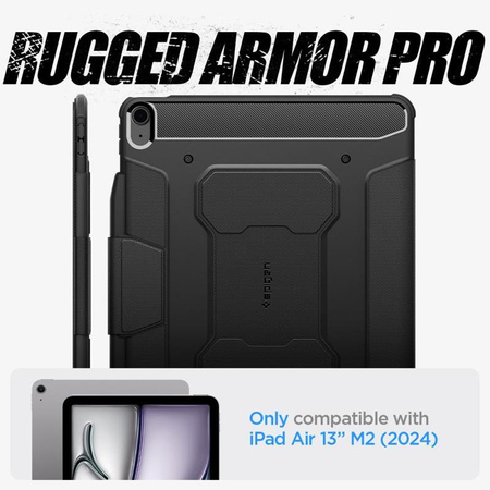 Spigen Rugged Armor Pro - Étui pour iPad Air 13" (M2, 2024) (Noir)