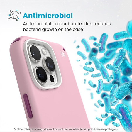 Speck Presidio2 Pro ClickLock & MagSafe - iPhone 16 Pro Max tok (szerdai rózsaszín / málnavörös lila / fehér)