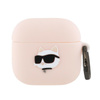 Karl Lagerfeld Silicone Choupette Head 3D - AirPods 4 Case (pink)