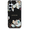 Guess Grained Printed Flower Pattern MagSafe - Case for Samsung Galaxy S25 (black)