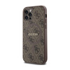 Guess 4G Collection Leather Metal Logo MagSafe - iPhone 12 / iPhone 12 Pro Case (brown)