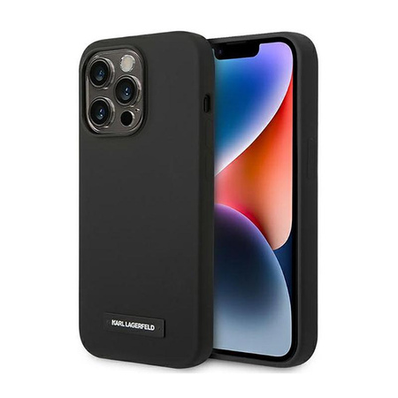 Karl Lagerfeld Plaque en silicone Magsafe - Étui pour iPhone 14 Pro (noir)